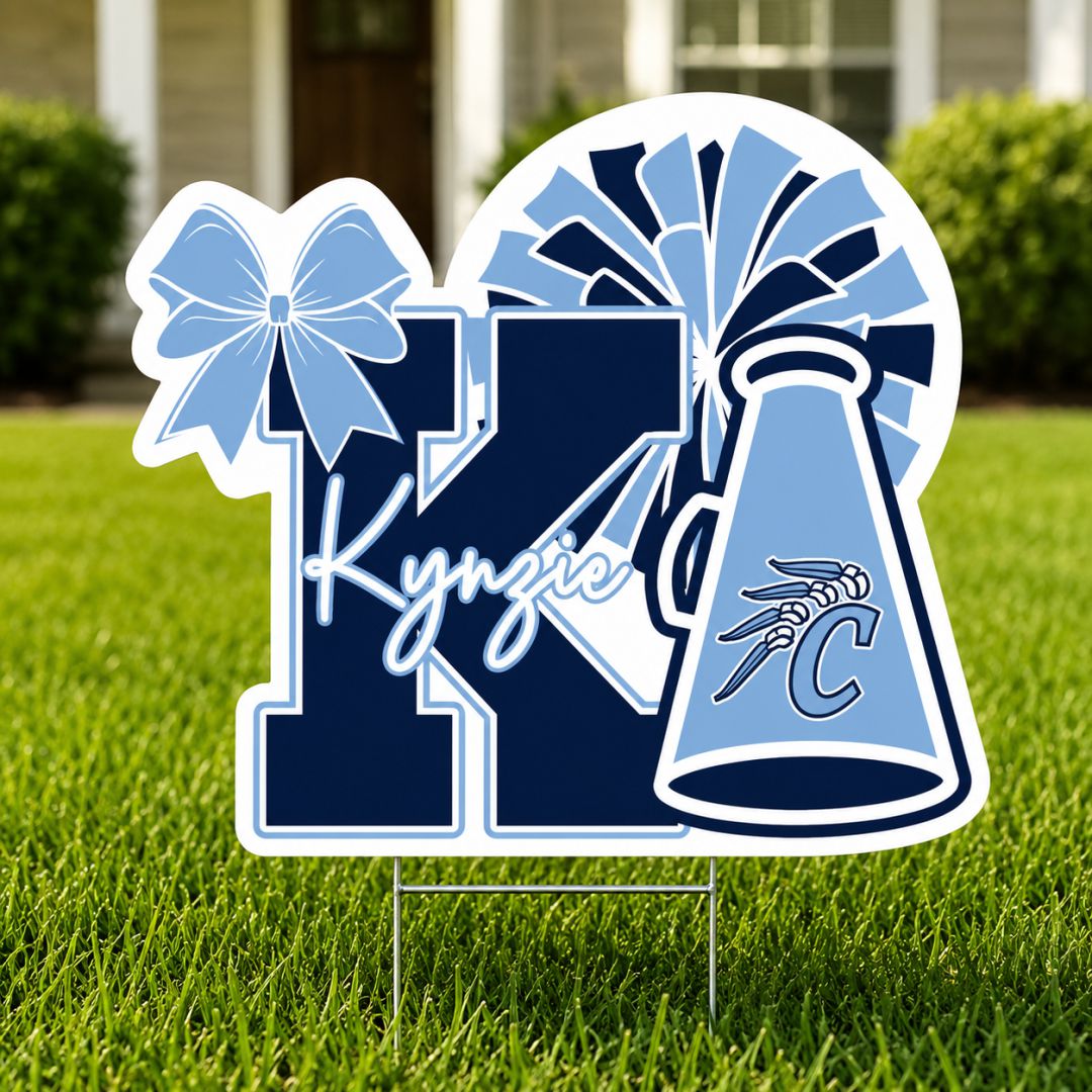 Clearwater -- Cheer Initial -- Yard Sign