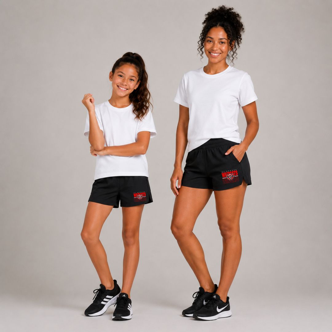 EHS Football -- Stacked Wildcats -- Shorts -- Girls -- Womens